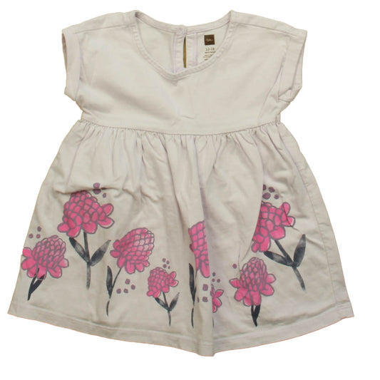Tea Girls Purple | Pink Flowers Dress Size: 12-18 Months Purple | Pink Flowers