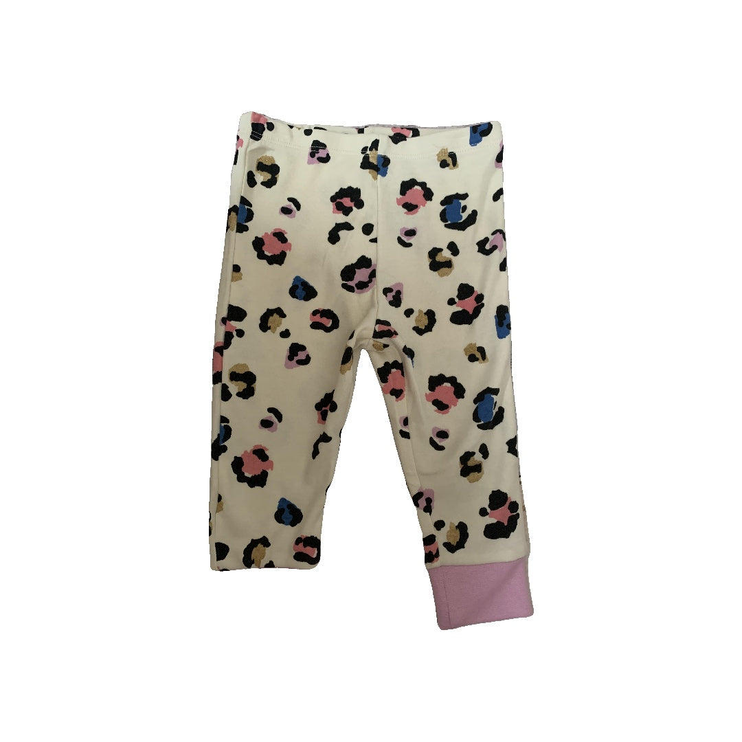 Tucker + Tate Girls purple | pink | Leopard print | cream Pajamas Size: 6-12 months purple | pink | Leopard print | cream