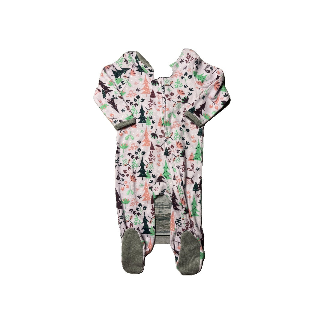 Burt's Bees Girls purple | pink | light green Pajamas Size: 3-6 months purple | pink | light green