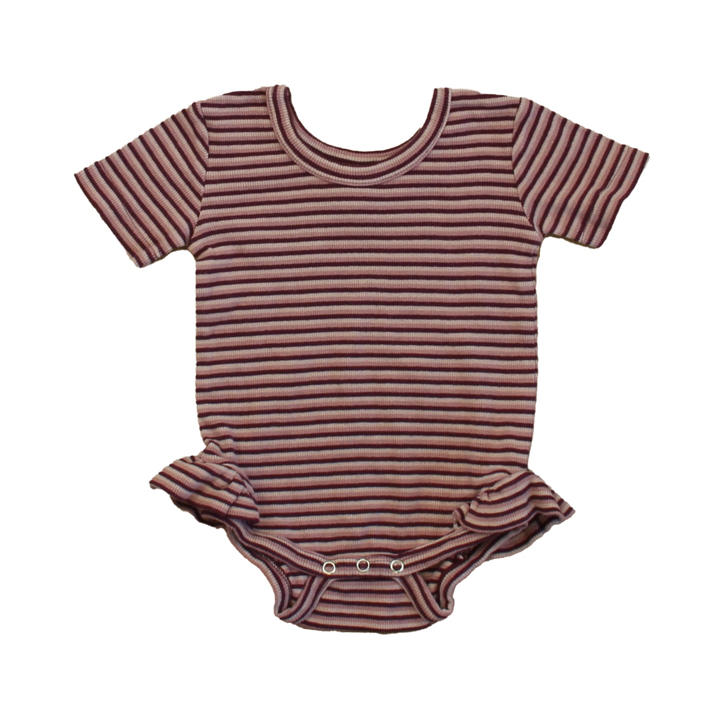 Kate Quinn Organics Girls Purple | Pink Stripe Romper Size: 6-12 Months