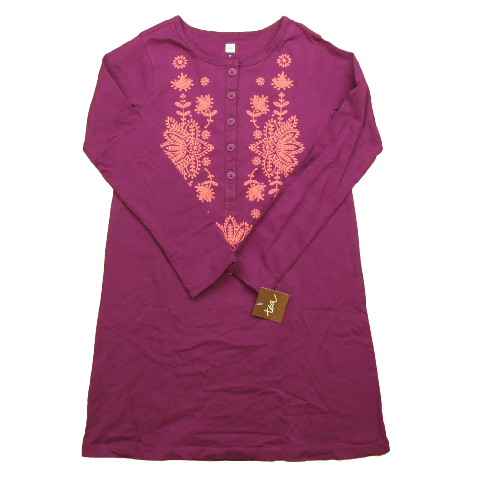 Tea Girls Purple | Pink Dress Size: 7 Years Purple | Pink