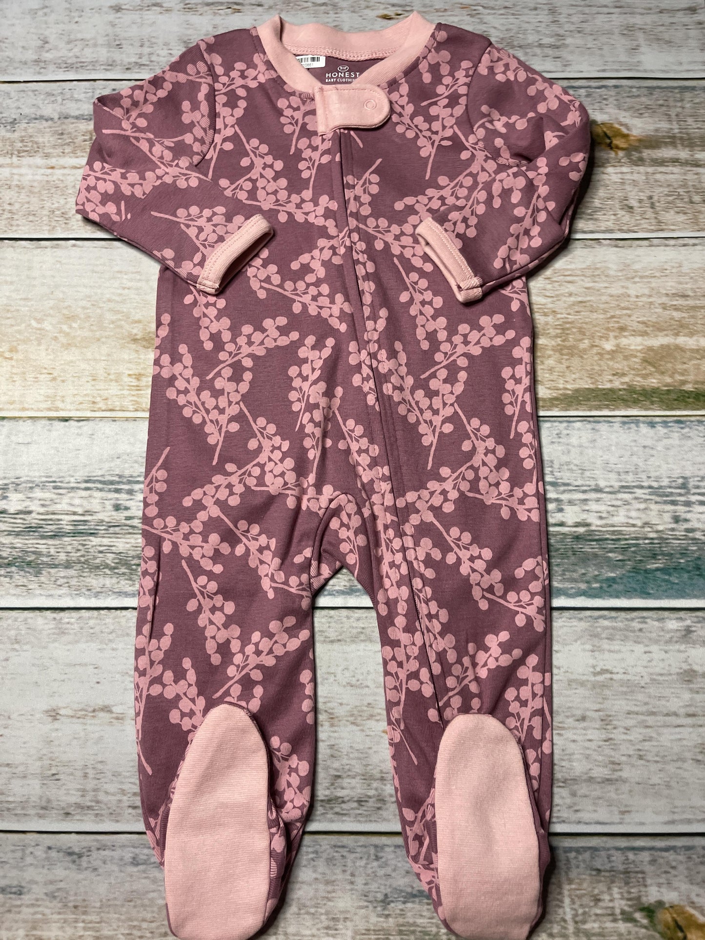 Honest co Girls purple | pink Pajamas Size: 3-6 months purple | pink