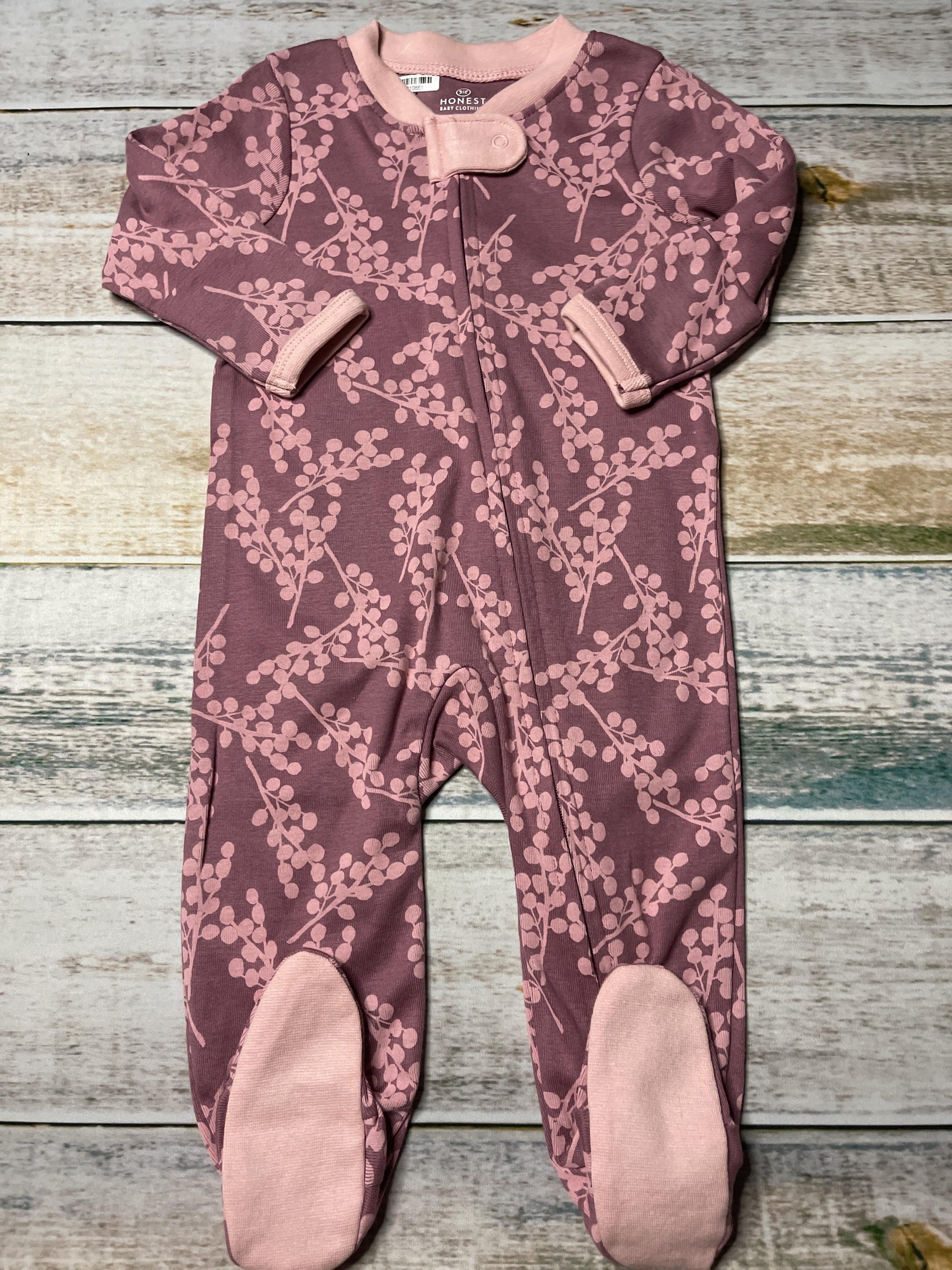 Honest co Girls purple | pink Pajamas Size: 3-6 months purple | pink