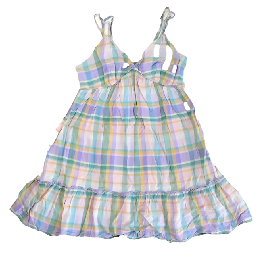 Wild Fable Girls Purple Plaid Dress Size: Junior Medium Purple Plaid