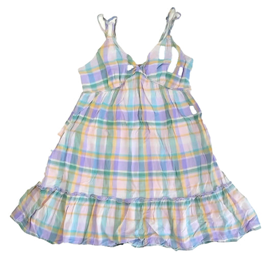 Wild Fable Girls Purple Plaid Dress Size: Junior Medium Purple Plaid