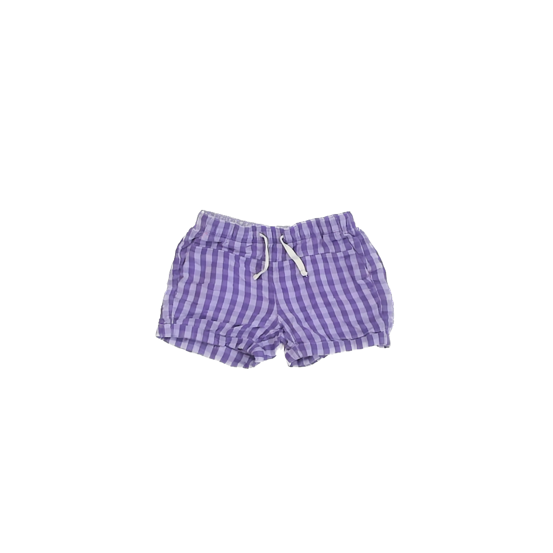 Faded Glory Girls Purple Plaid Shorts Size: S (6) Purple Plaid