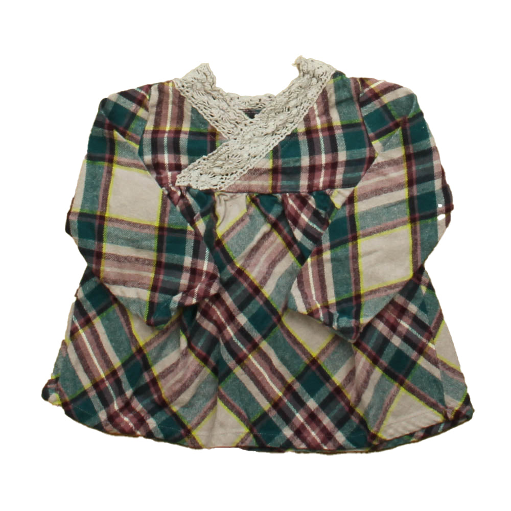 Tea Girls Purple Plaid Dress Size: 6-12 Months Purple Plaid