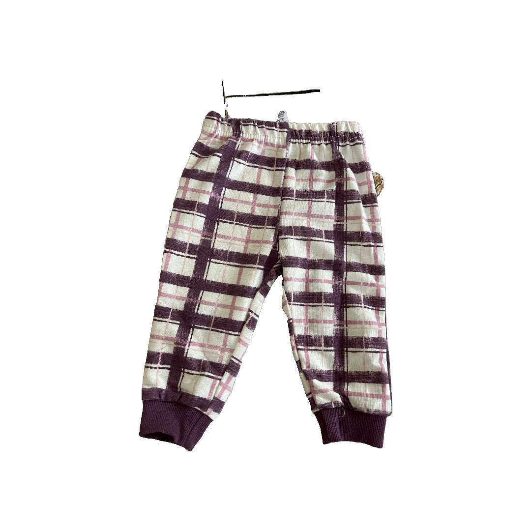 Chick Pea Girls purple | plaid Pants Size: 3-6 months purple | plaid