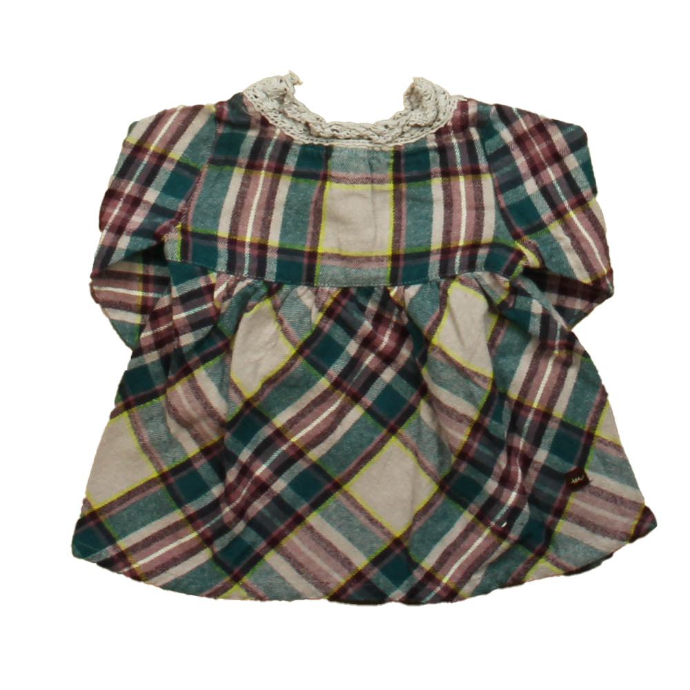 Tea Girls Purple Plaid Dress Size: 6-12 Months Purple Plaid