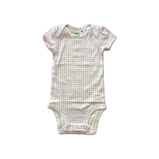 Carters Girls purple | plaid Onesie Size: 3 months purple | plaid