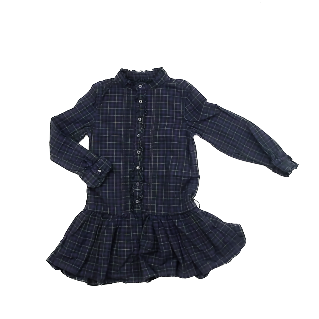 Ralph Lauren Girls Purple Plaid Dress Size: 5T Purple Plaid