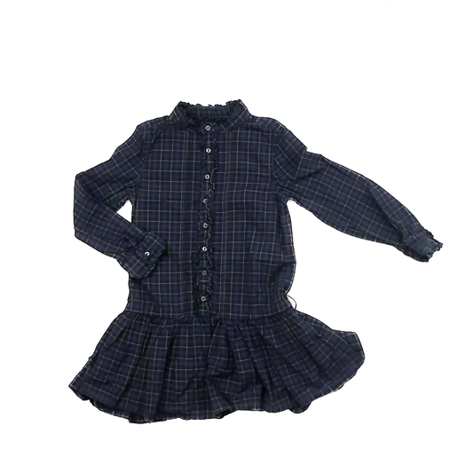Ralph Lauren Girls Purple Plaid Dress Size: 5T Purple Plaid