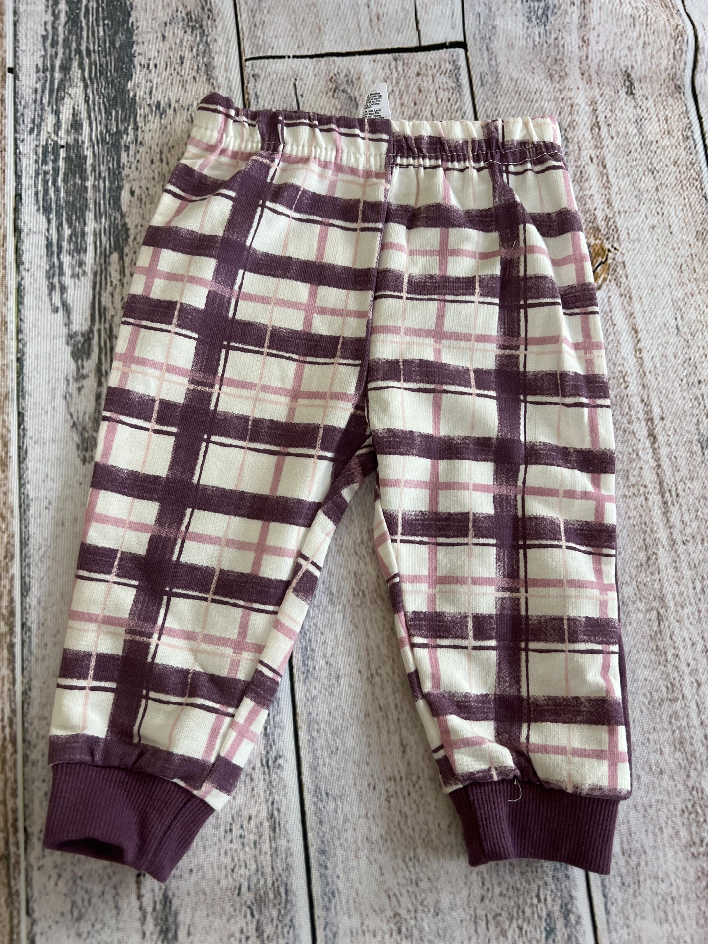 Chick Pea Girls purple | plaid Pants Size: 3-6 months purple | plaid