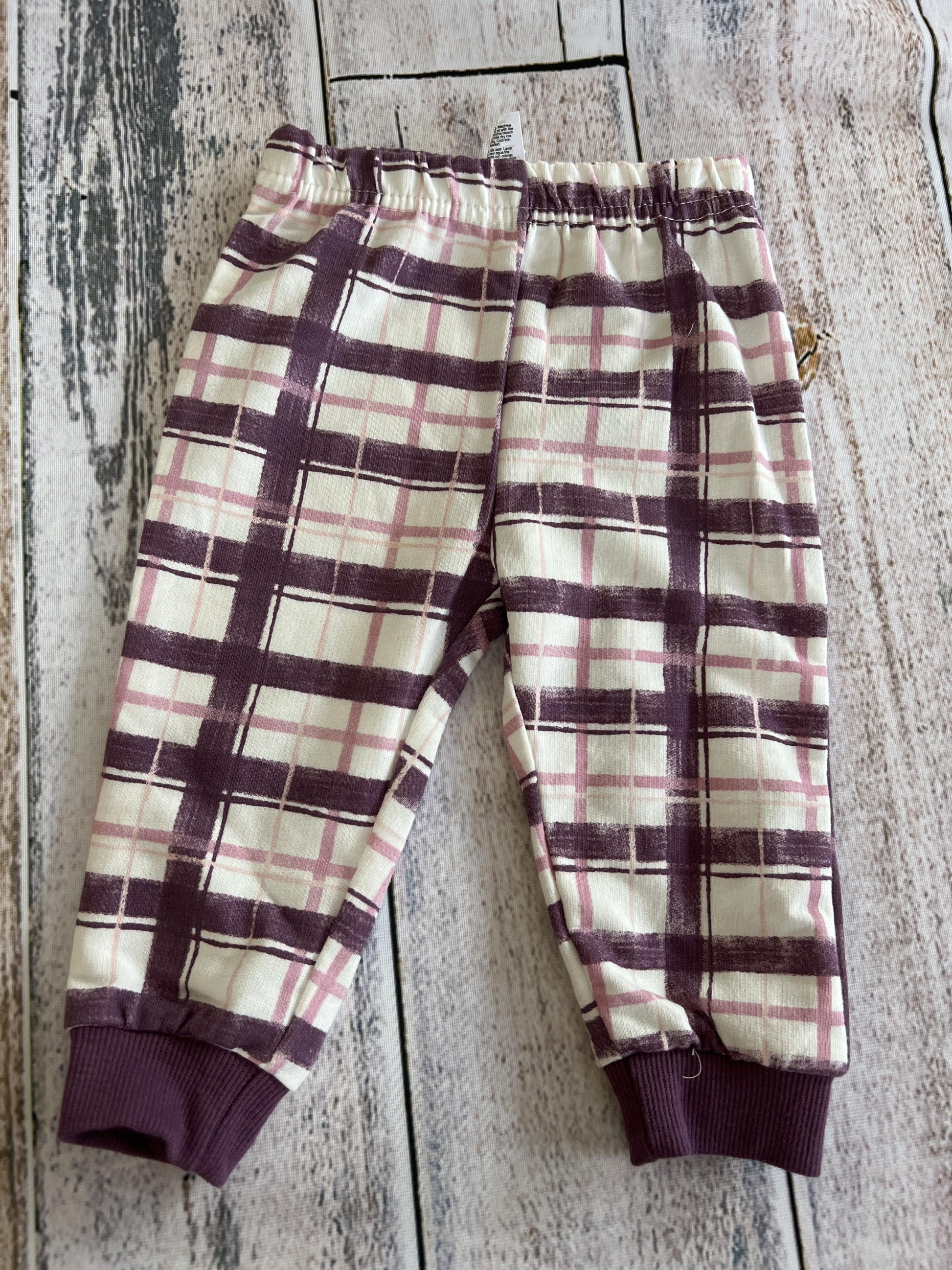 Chick Pea Girls purple | plaid Pants Size: 3-6 months purple | plaid
