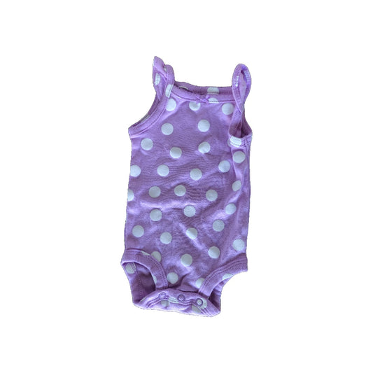 Carters Girls purple | polka dot Onesie Size: Newborn purple | polka dot
