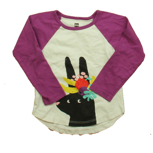 Tea Girls Purple Rabbit Long Sleeve T-Shirt Size: 2T