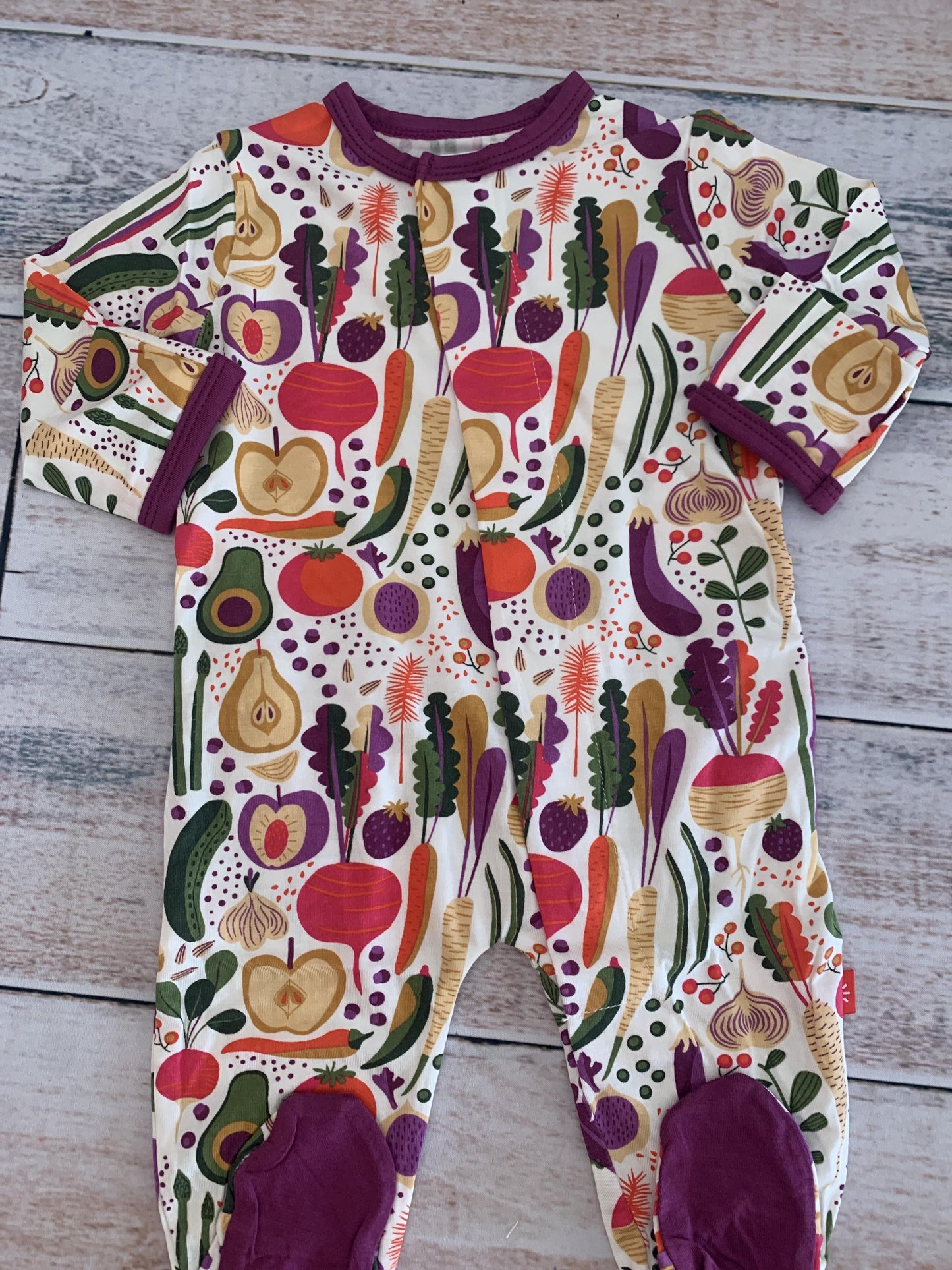 Magnetic Me Girls purple | Red | pink | Veggies Pajamas Size: Newborn purple | Red | pink | Veggies