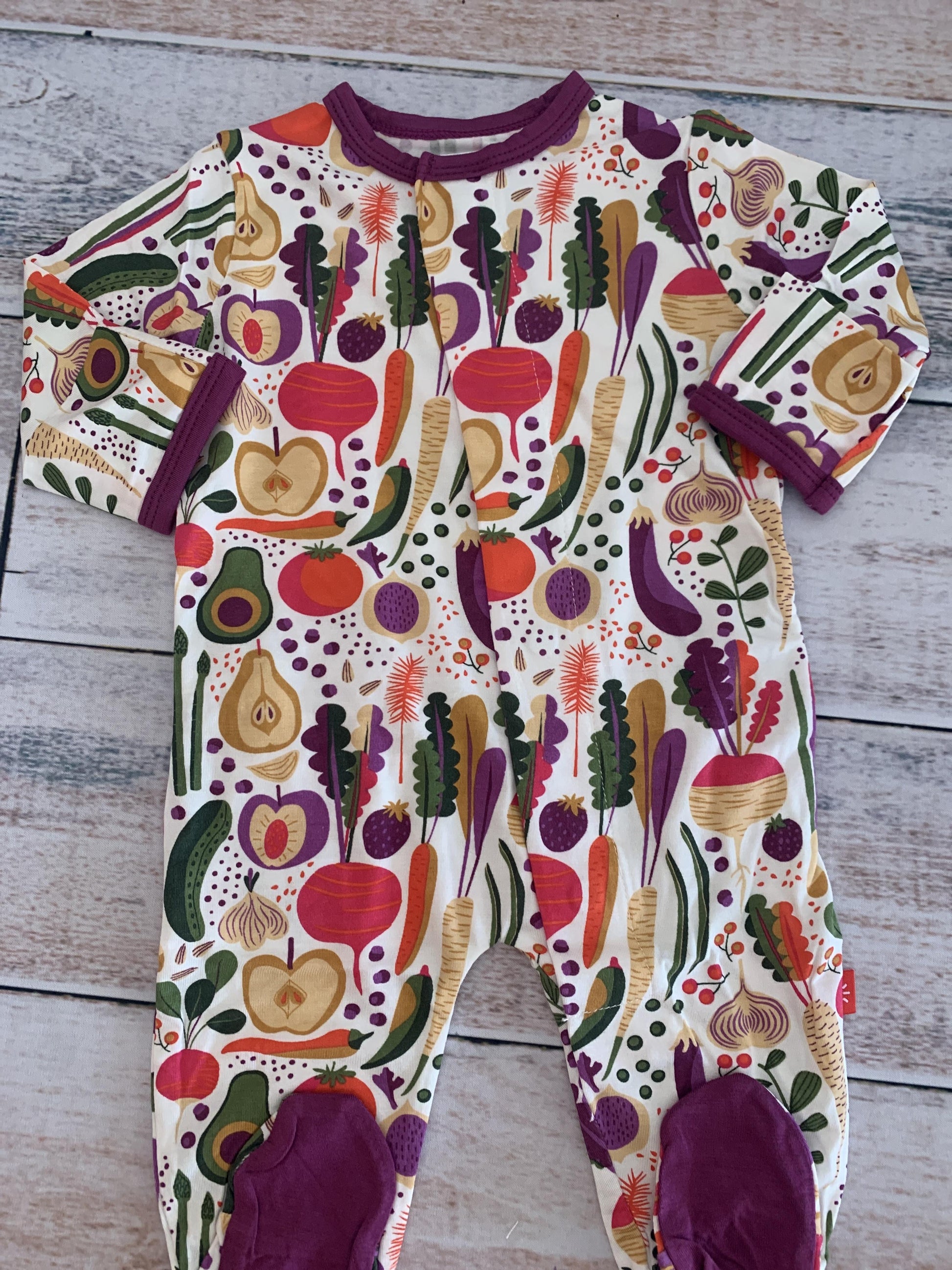 Magnetic Me Girls purple | Red | pink | Veggies Pajamas Size: Newborn purple | Red | pink | Veggies