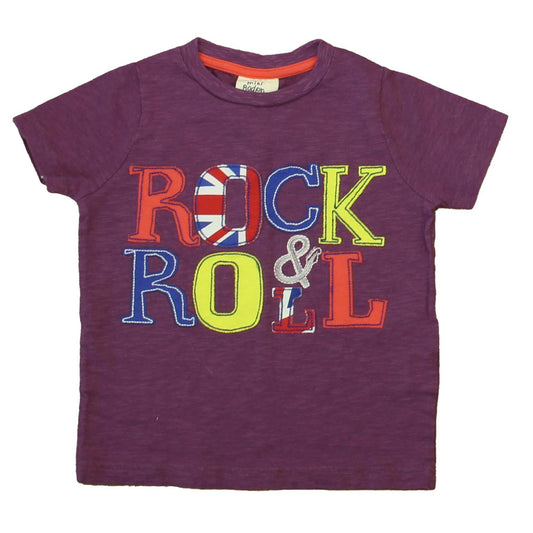 Boden Girls Purple Rock & Roll T-Shirt Size: 2-3T