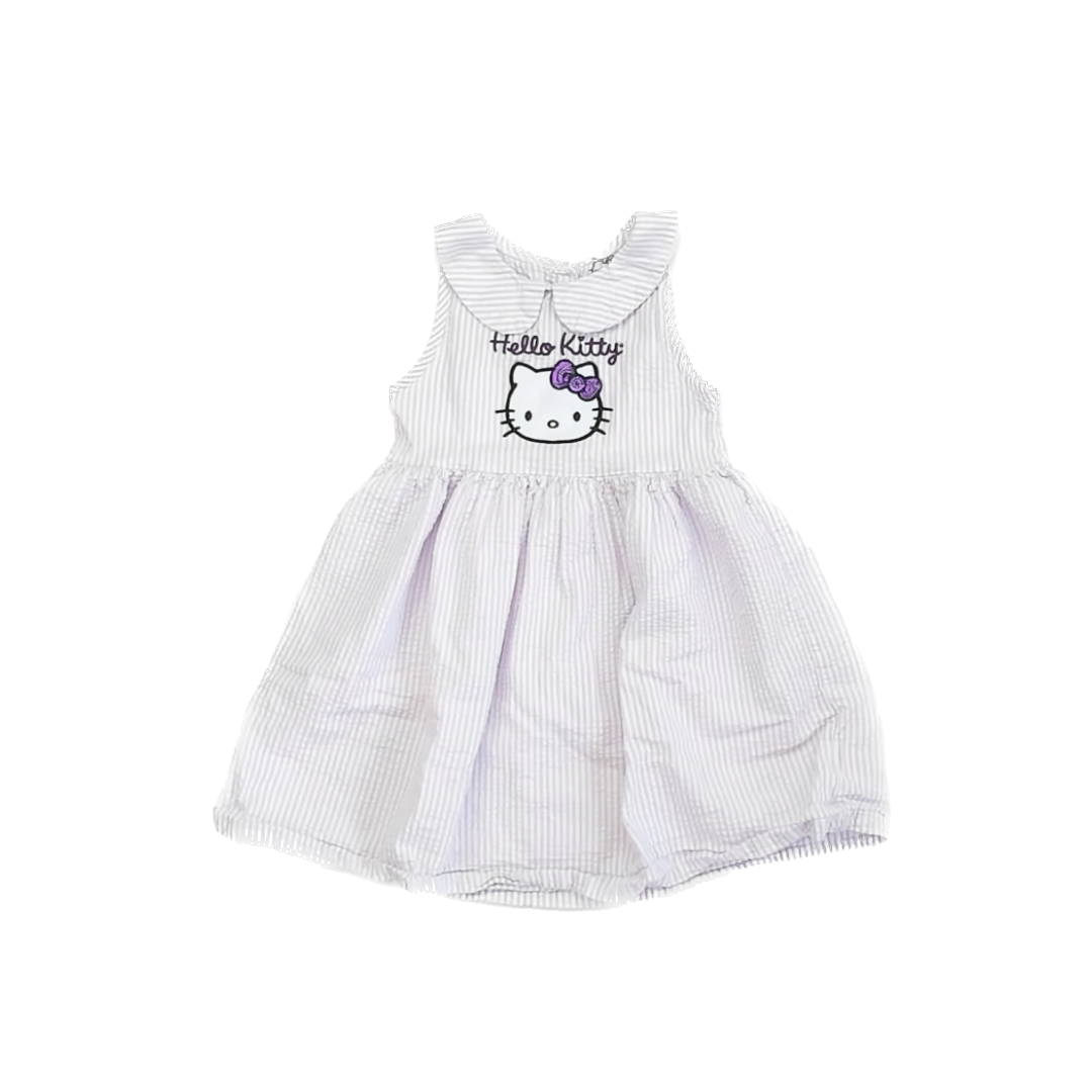Hello Kitty Girls Purple Seersucker Dress Size: 4T Purple Seersucker