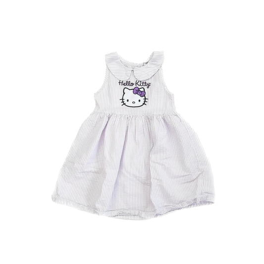 Hello Kitty Girls Purple Seersucker Dress Size: 4T Purple Seersucker