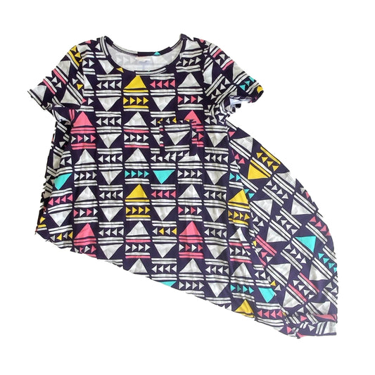 LuLaRoe Girls Purple Shapes Dress Size: Adult XS Purple Shapes