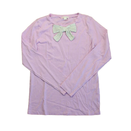 Crewcuts Girls Purple | Silver Long Sleeve T-Shirt Size: 12 Years