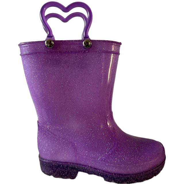 Unknown Brands Boys Purple Sparkle Rain Boots Size: 9 Toddler