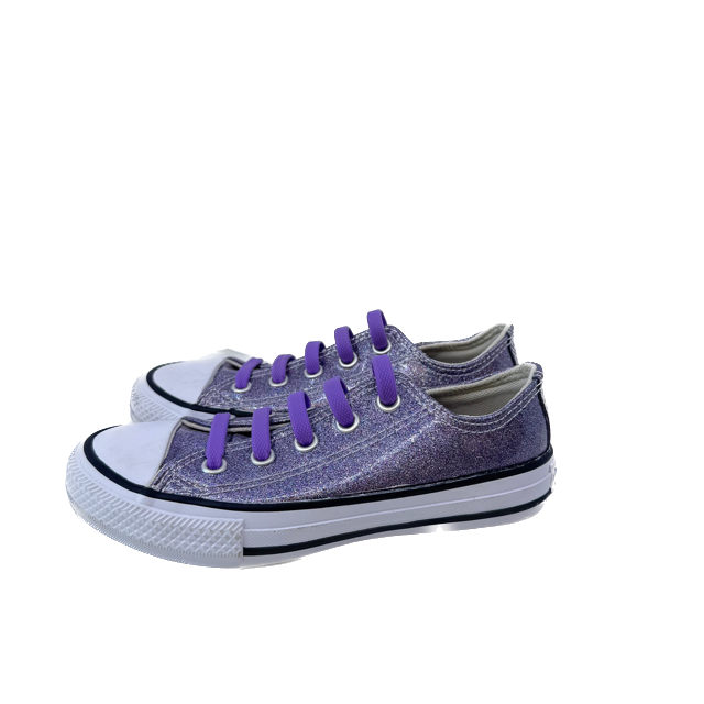 Converse Girls Purple Sparkle Sneakers Size: 11 Toddler Purple Sparkle
