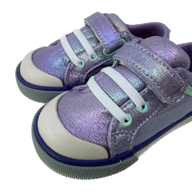 See Kai Run Girls Purple Sparkle Sneakers Size: Toddler 6 Purple Sparkle