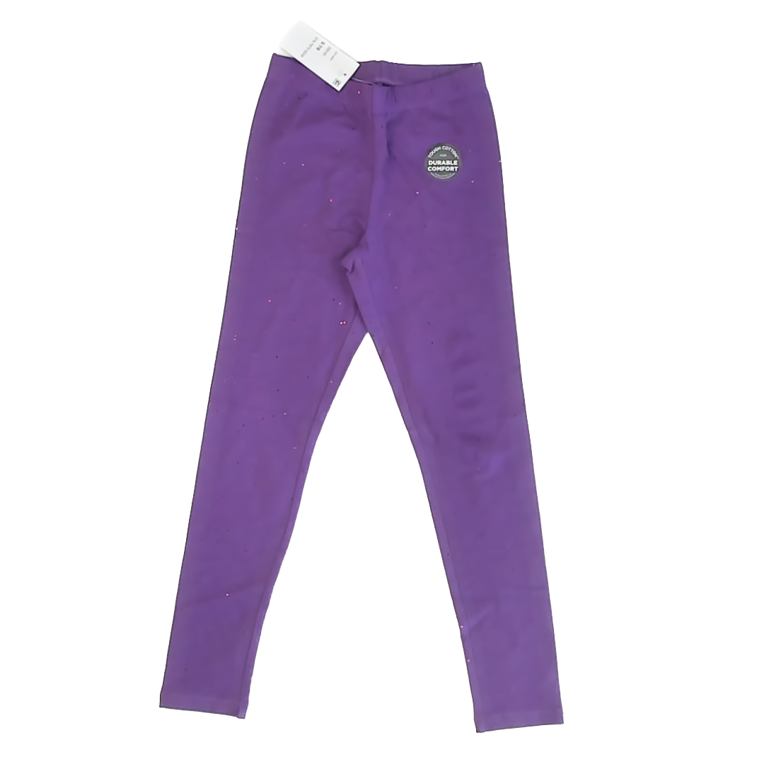 Thereabouts Girls Purple Sparkle Leggings Size: 7-8 Years Purple Sparkle