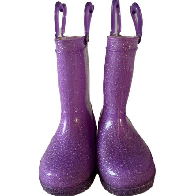 Unknown Brands Boys Purple Sparkle Rain Boots Size: 9 Toddler