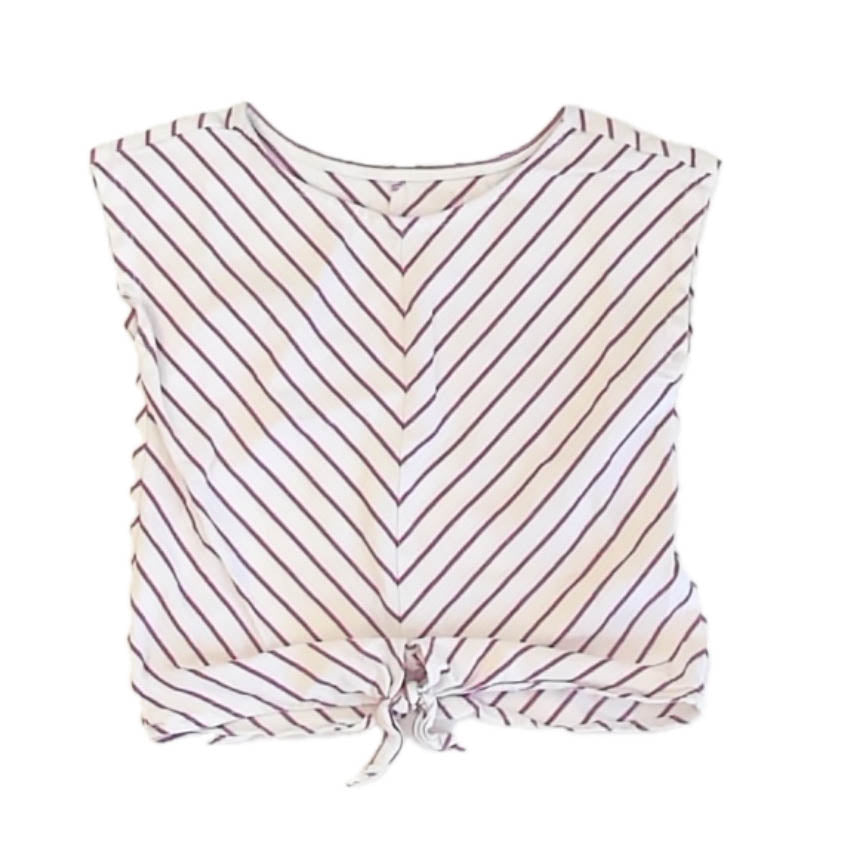 Tea Collection Girls Purple Stripe T-Shirt Size: 6 Years Purple Stripe