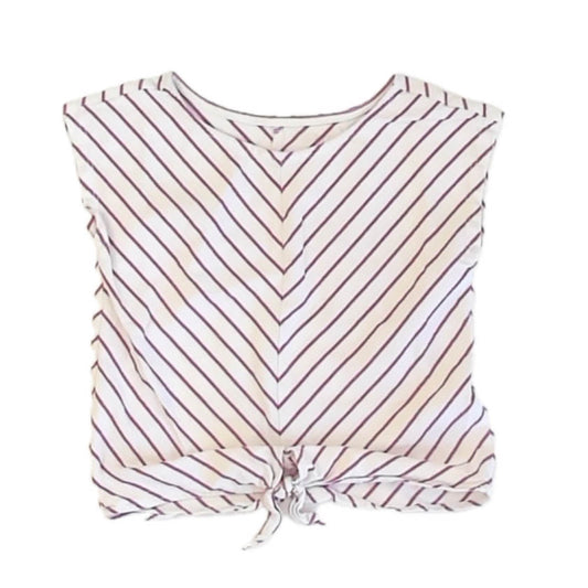 Tea Collection Girls Purple Stripe T-Shirt Size: 6 Years Purple Stripe