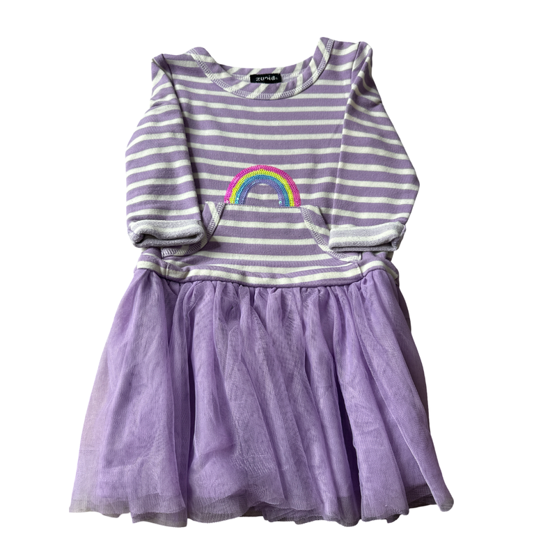 Zunie Girls purple | Stripe Dress Size: 3T purple | Stripe