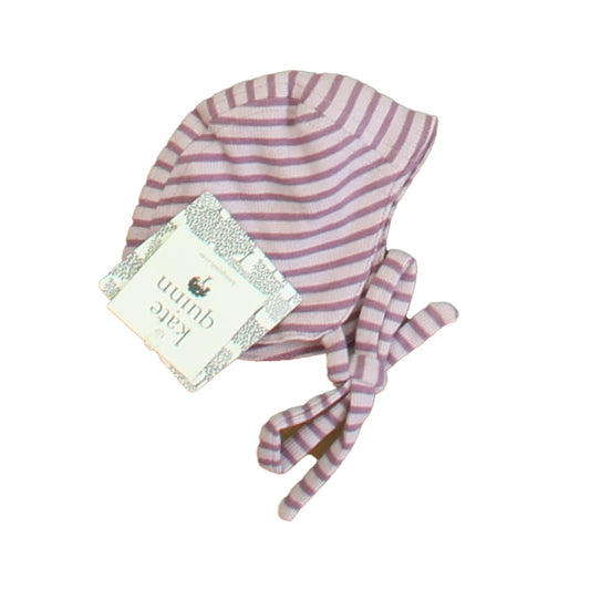 Kate Quinn Organics Girls Purple Stripe Hat Size: Newborn