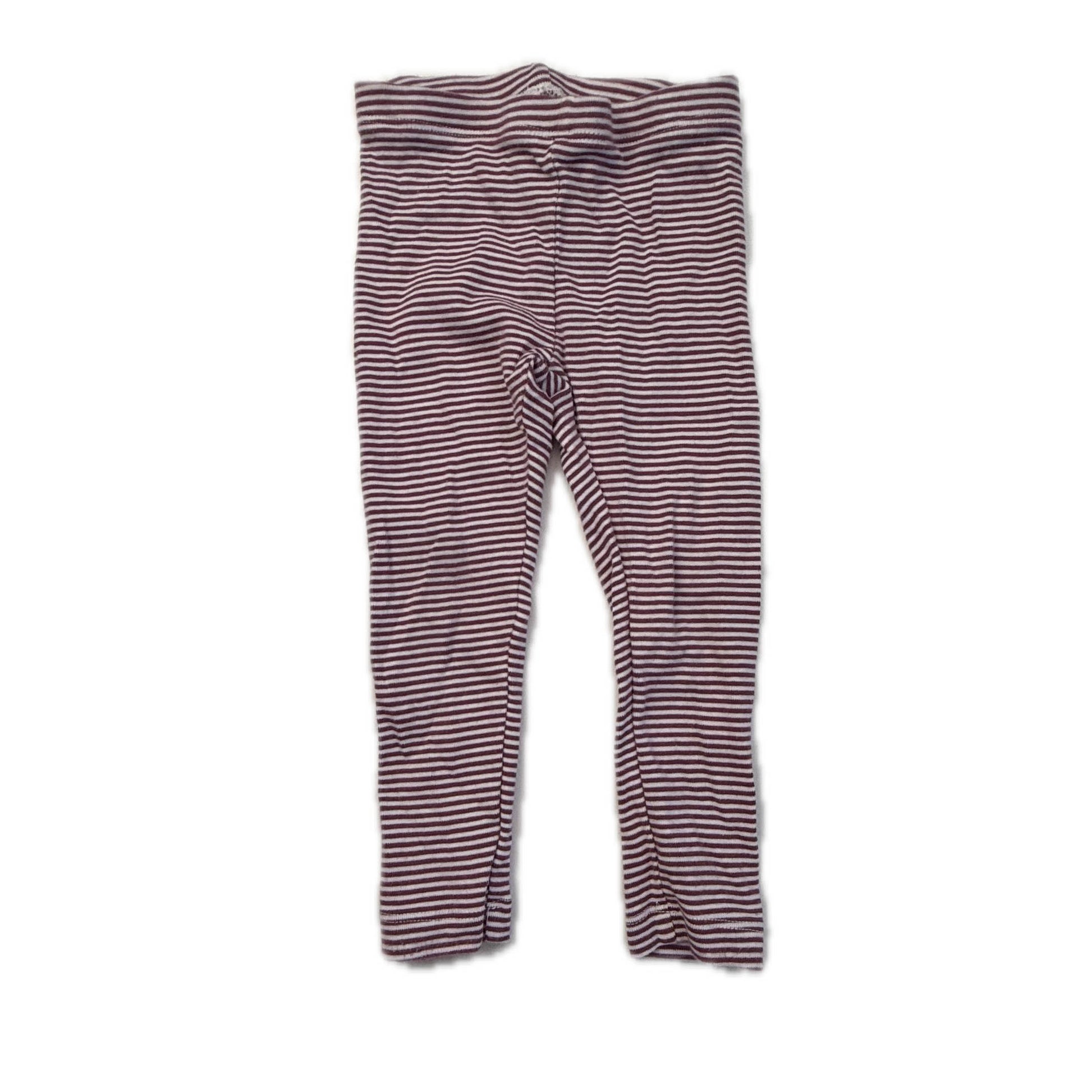 Tea Collection Girls Purple Stripe Leggings Size: 18-24 Months Purple Stripe