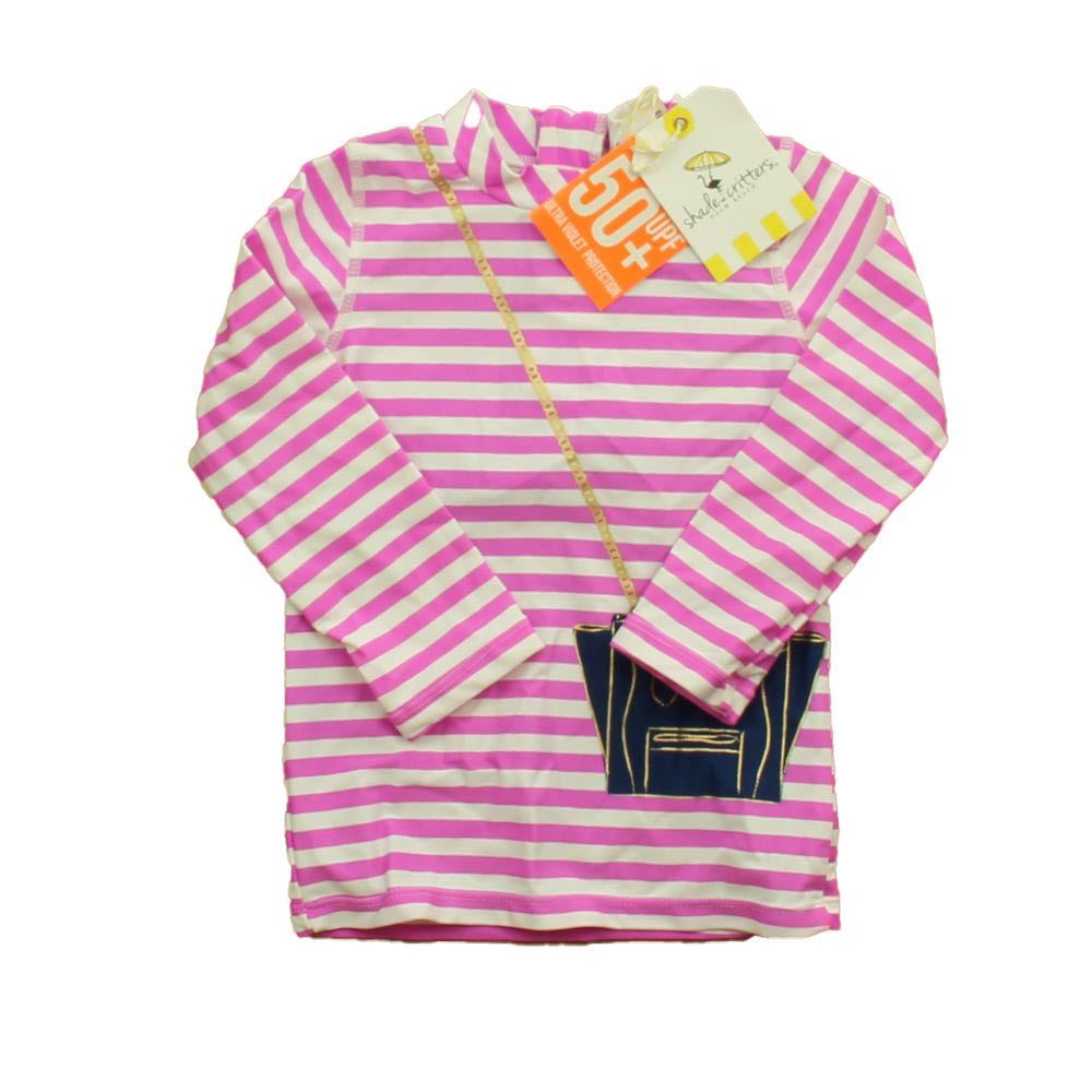 Shade Critters Girls Purple Stripe Rashguard Size: 18-24 Months Purple Stripe