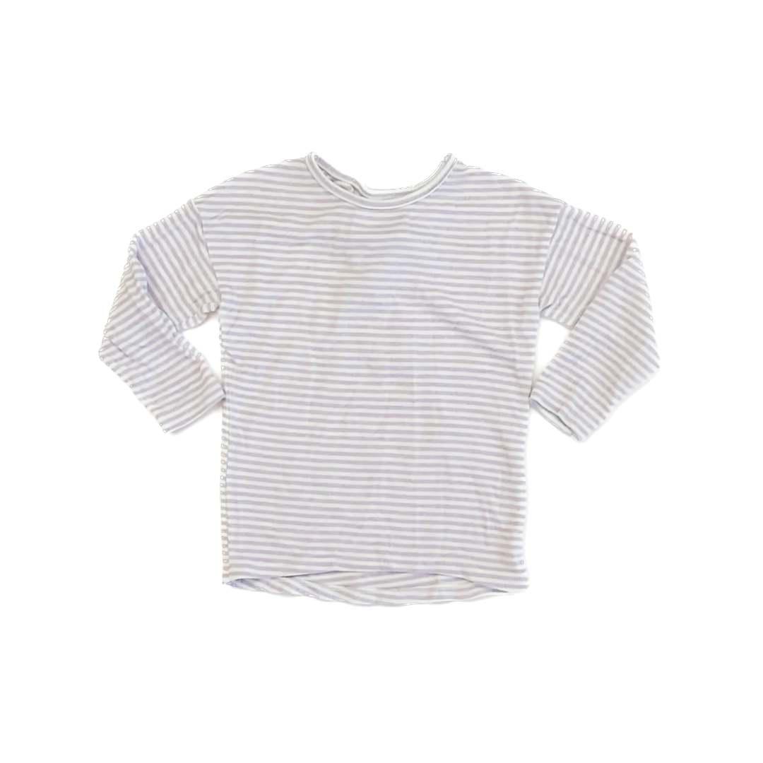 Vine 1 Eight Girls Purple Striped Long Sleeve Shirt Size: 6 years Purple Striped