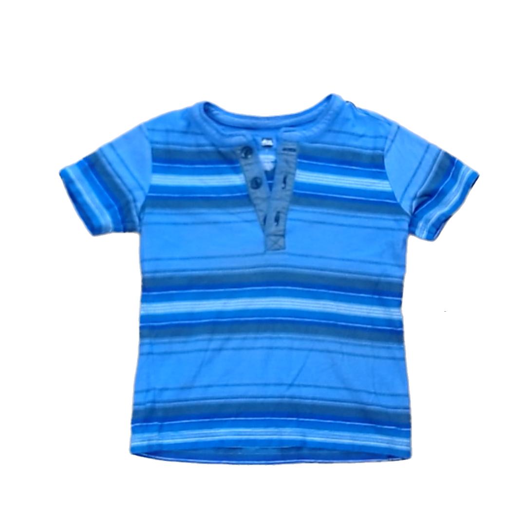 Tea Collection Boys Purple Stripped Shirt Size: 5T Purple Stripped