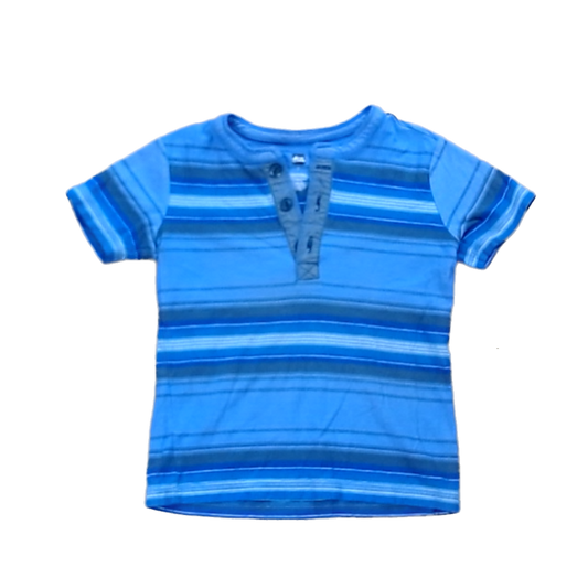 Tea Collection Boys Purple Stripped Shirt Size: 5T Purple Stripped