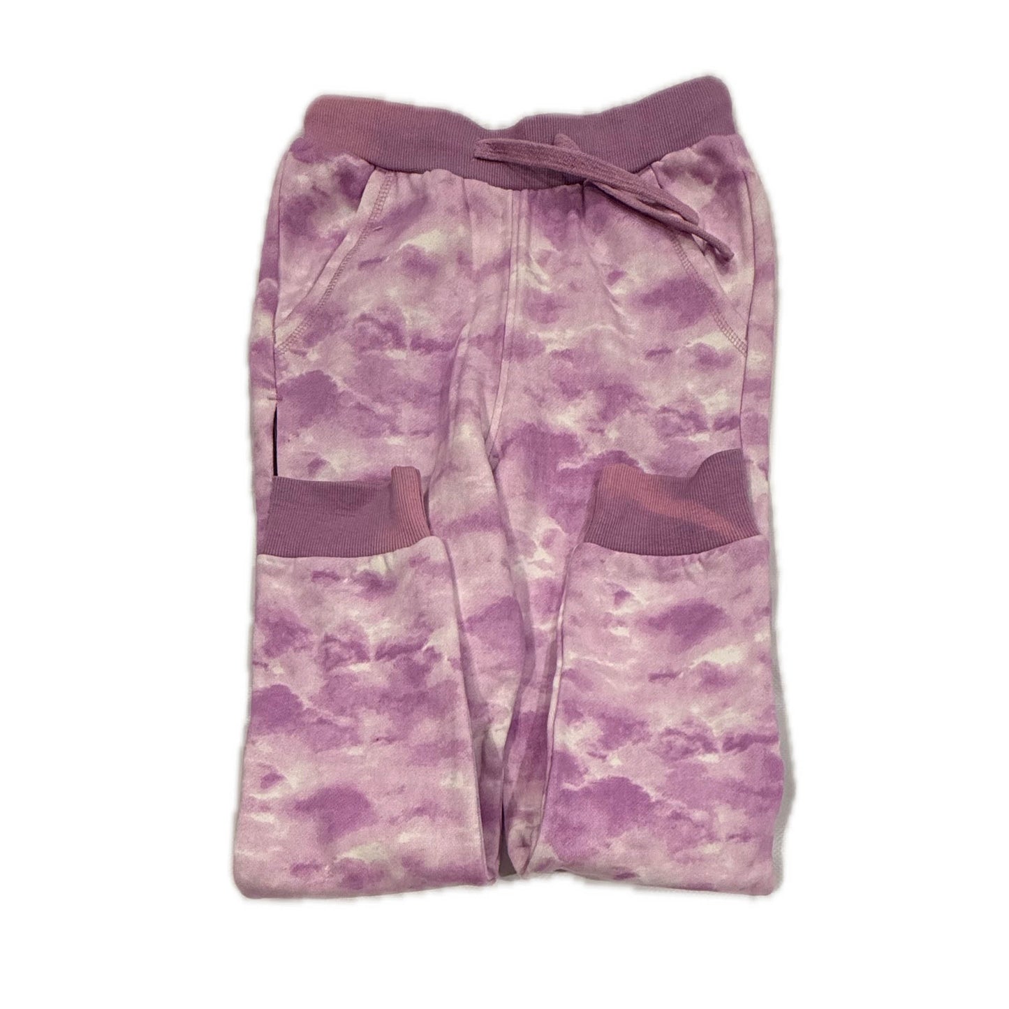 Mightly Girls Purple Tie Dye Casual Pants Size: 8 Years Purple Tie Dye