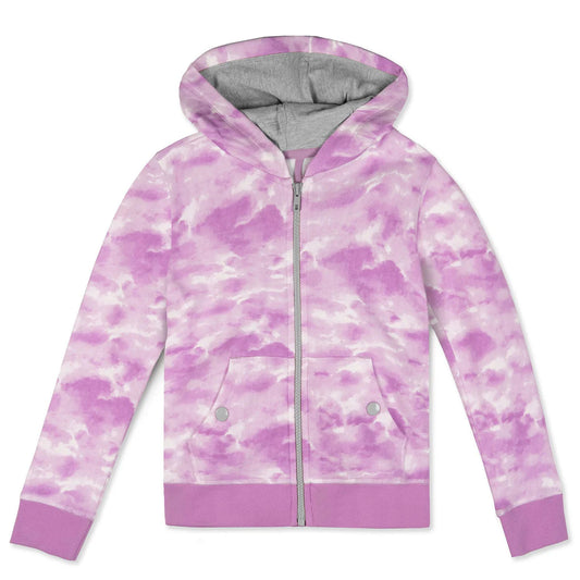 Mightly Girls Purple Tie Dye Hoodie Size: 8 years