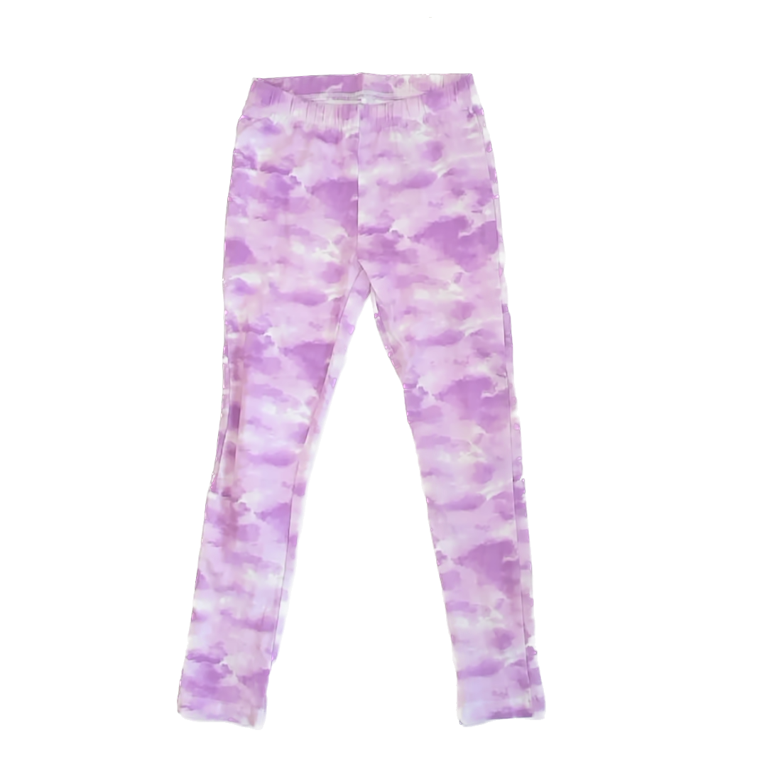 Mightly Girls Purple Tie Dye Leggings Size: 6/7 Years Purple Tie Dye