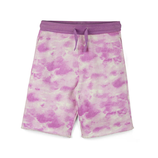 Mightly Girls Purple Tie Dye Shorts Size: 6-14 Years Purple Tie Dye