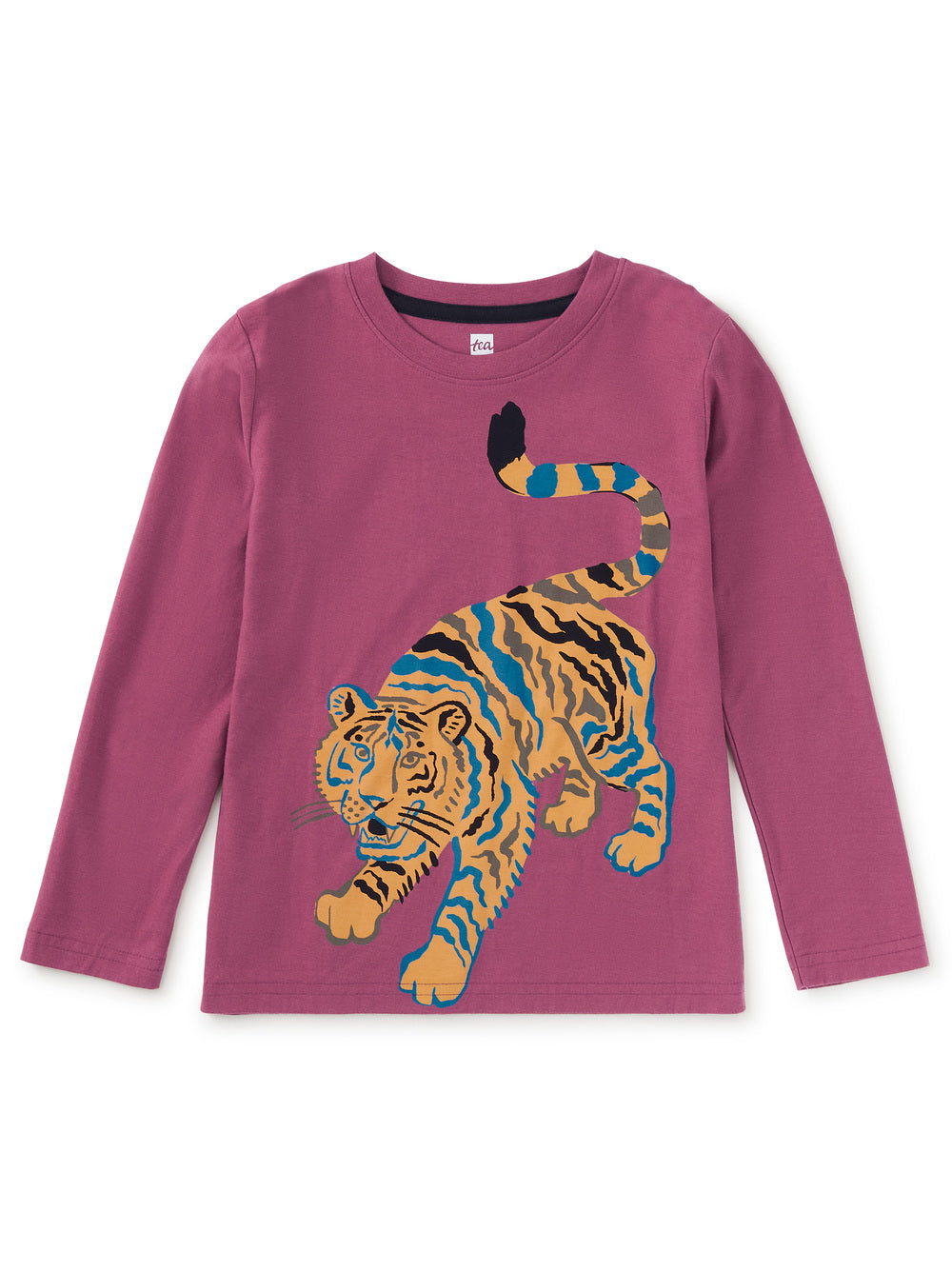 Tea Collection Boys Purple Tiger Long Sleeve T-Shirt Size: 5T Purple Tiger