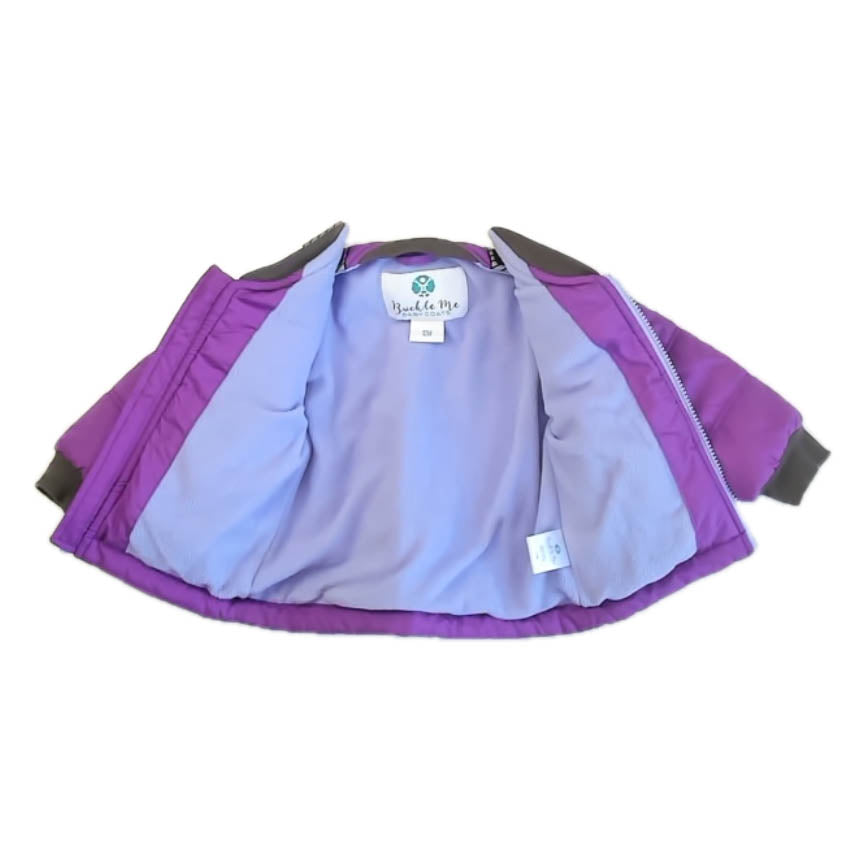 Buckle Me Girls Purple Toast Jacket Size: 12 Months Purple Toast