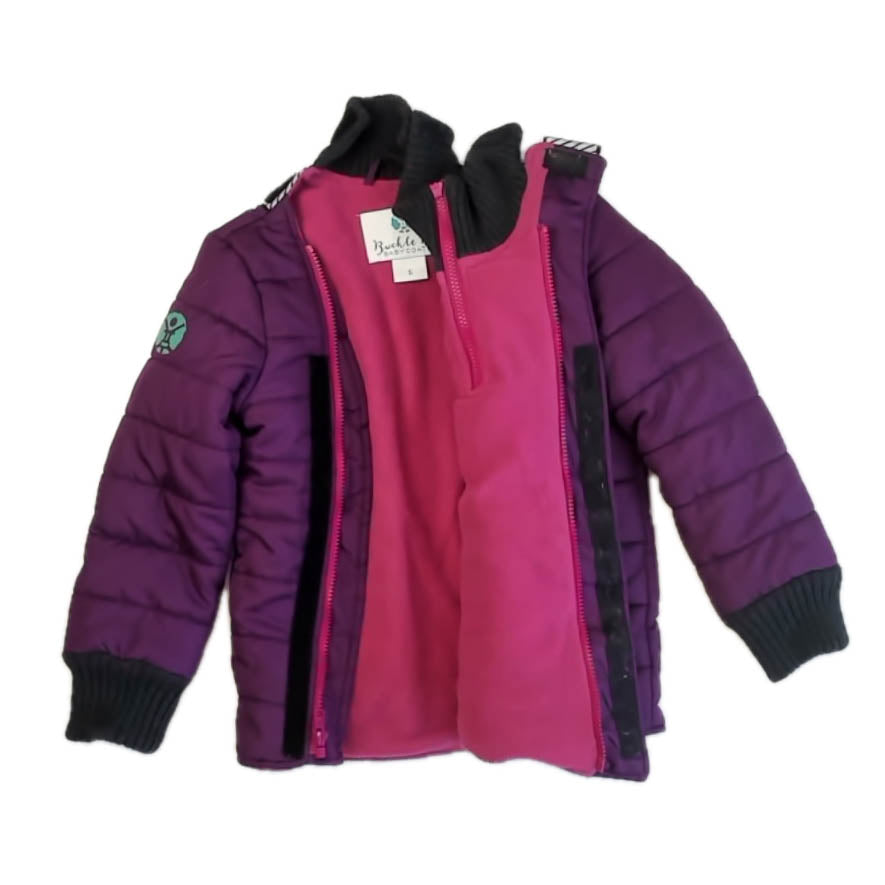 Buckle Me Girls Purple Toasty Jacket Size: 5T Purple Toasty