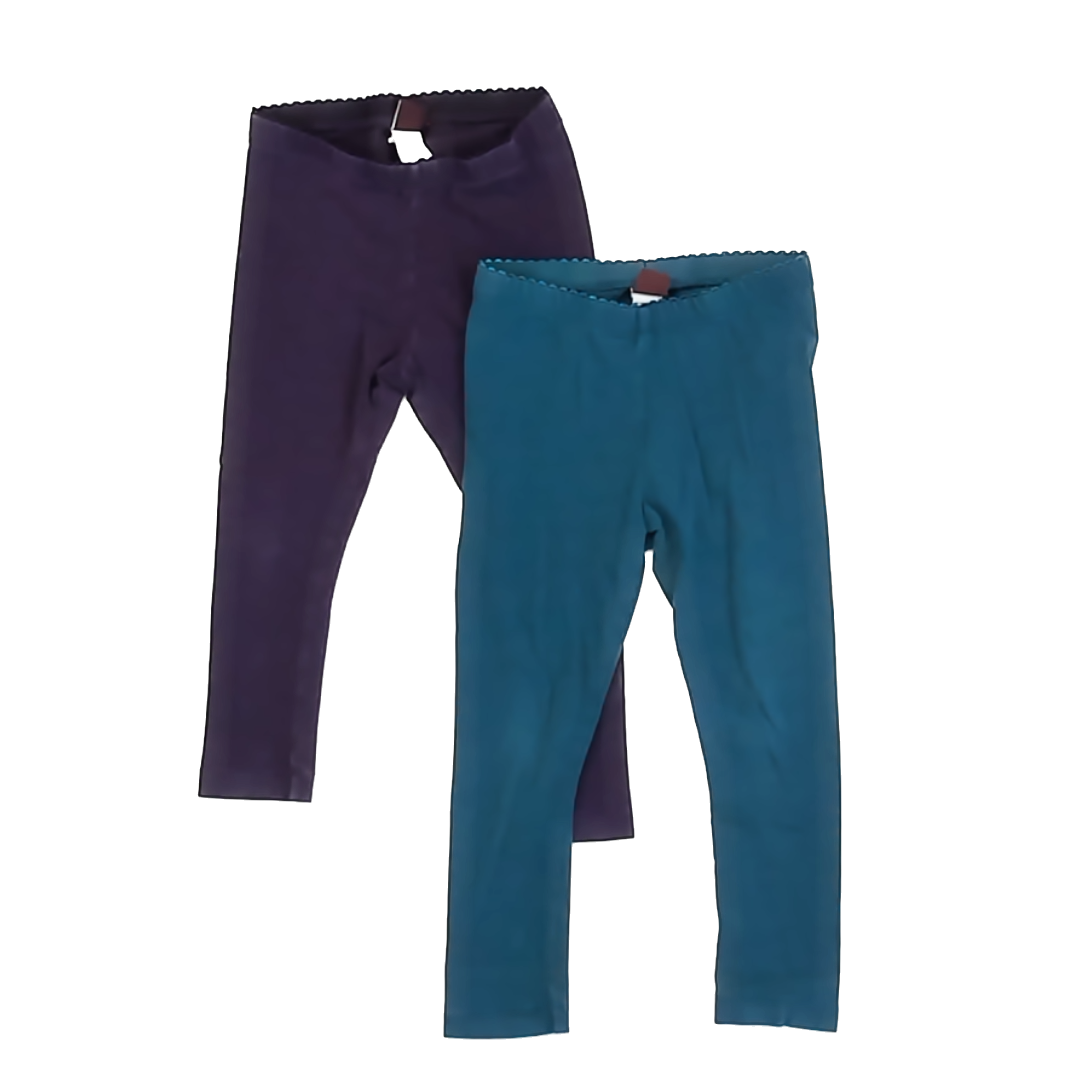 Tea Collection Girls Purple | Turquoise Leggings Size: 4T Purple | Turquoise