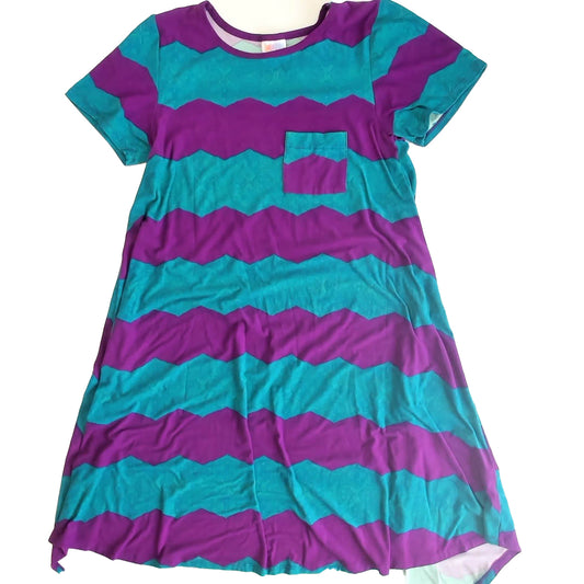 Lularoe Girls Purple | Turquoise Dress Size: Adult Small Purple | Turquoise